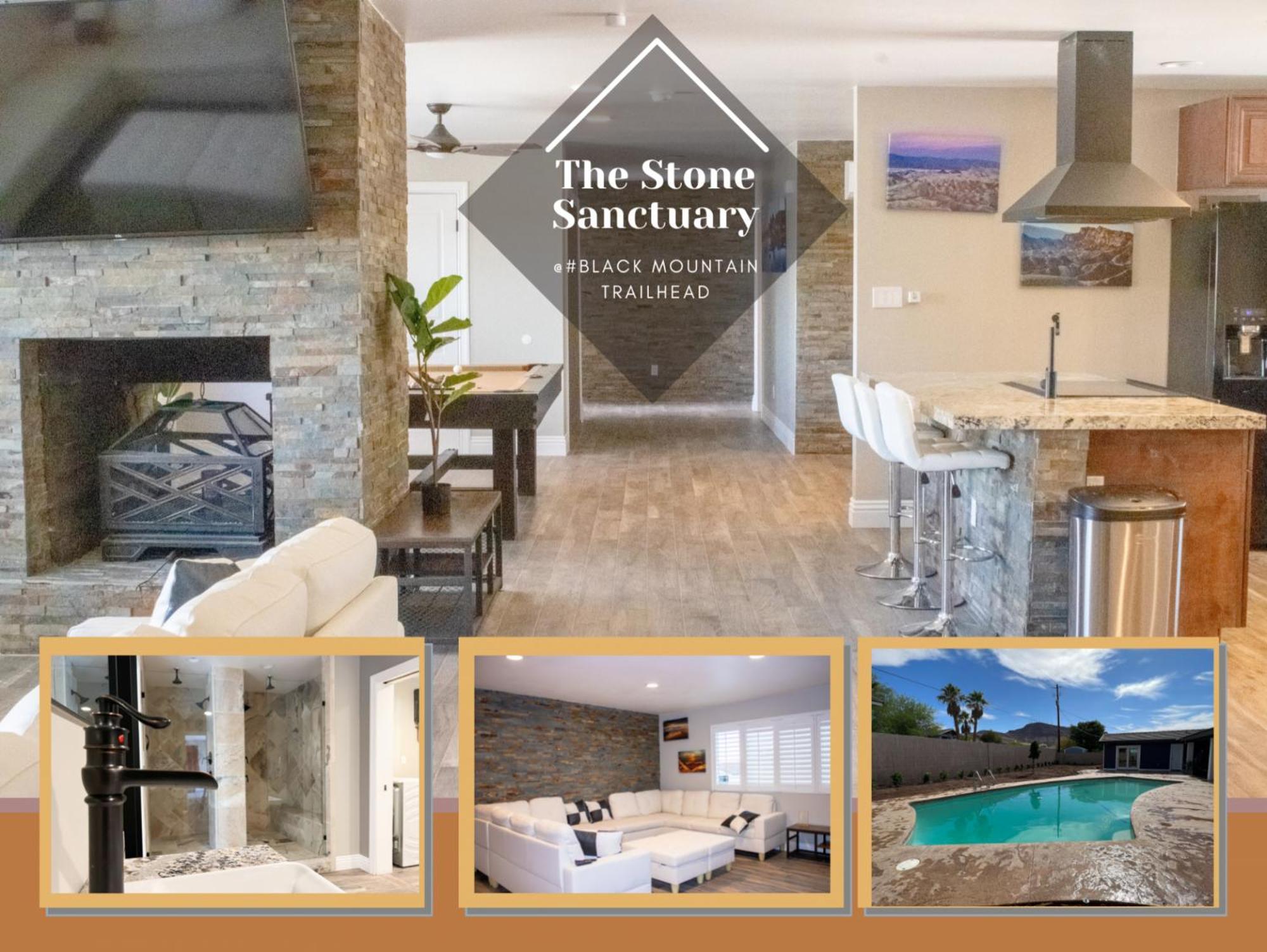 Lux Private Home - Pool, Billiards, 8 Smart Tvs, Board Games, Cotton Bedding - The Stone Sanctuary At Mccullough Hills Trailhead ラスベガス エクステリア 写真